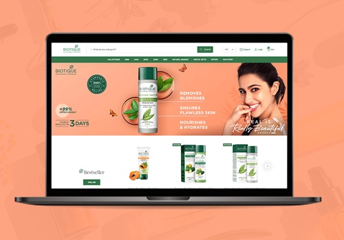 Web Development Package Example: BIOTIQUE AYURVEDIC PRODUCTS WEBSITE DEVELOPMENT