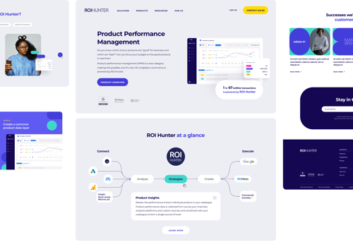 Web Design Package Example: ROI Hunter – Website for E-commerce Innovators
