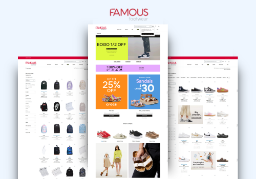 Web Design Package Example: Famous Footwear