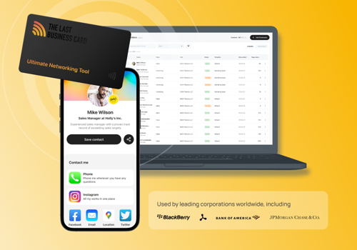 UX/UI Design Package Example: The Last Business Card: Digital NFC contact card