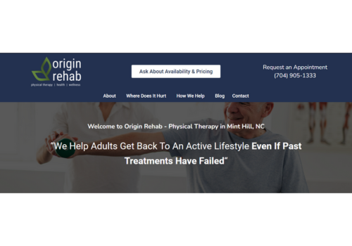 Web Development Package Example: Origin Rehab