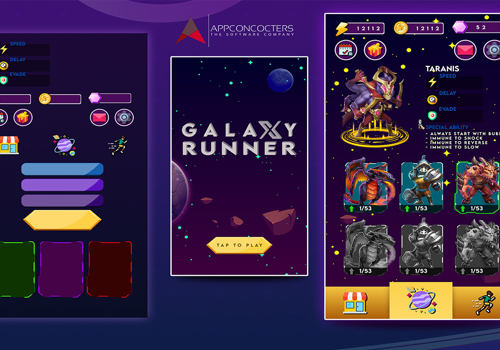 Web Design Package Example: Galaxy Runner