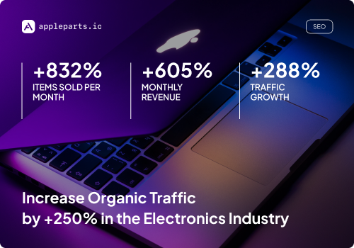 Search Engine Optimization Package Example: Success Story for Consumer Electronics Industry