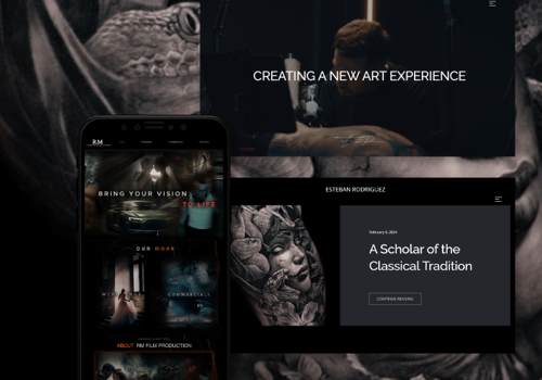 UX/UI Design Package Example: Website Design For A Famous Tattoo Artist