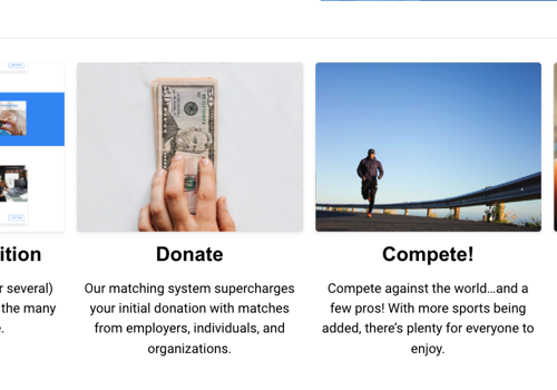 UX/UI Design Package Example: Sports Charity Web App for Vie