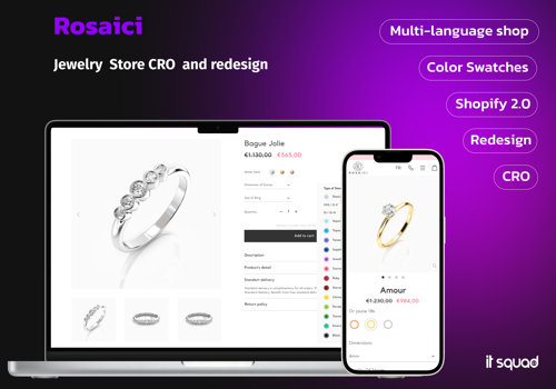 E-Commerce Development Package Example: Jewelry E-commerce Store Redesign