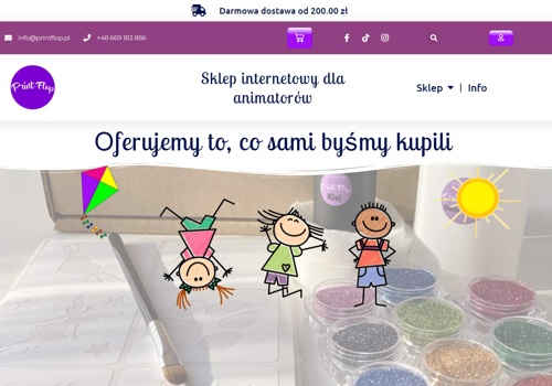 Web Design Package Example: Online shop PrintFlop.pl