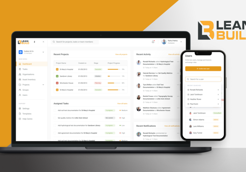 Web Development Package Example: LeanBuild – Cloud based project management softwa