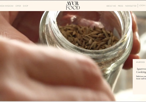 Web Design Package Example: Ayur Foods Updates
