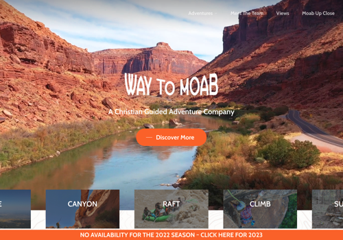 Web Design Package Example: Website for Outdoor Adventure Company