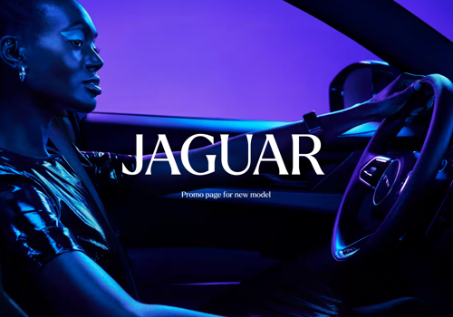 UX/UI Design Package Example: Jaguar promotion landing page