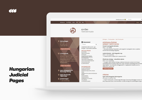 Web Development Package Example: Hungarian Judicial Pages