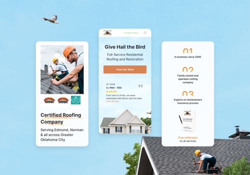 UX/UI Design Package Example: Mallard Construction and Roofing
