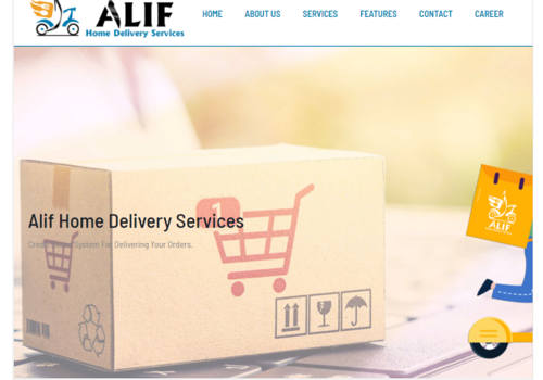Pay Per Click Package Example: Web Development for Alif Home Delivery Services