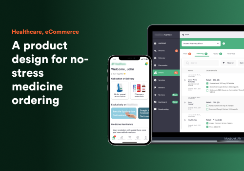 UX/UI Design Package Example: Product design for medicine ordering
