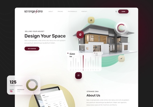 Web Design Package Example: Strange-DNA website design