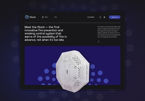 Web Development Package Example: Stock - Product Landing Page