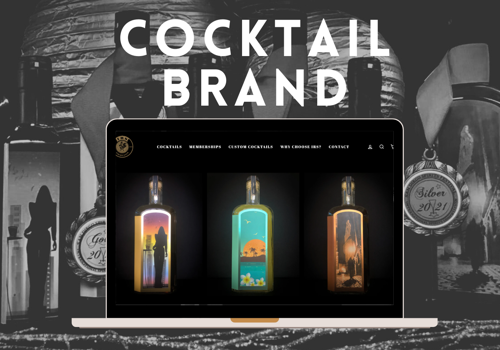 Web Design Package Example: Cocktail Brand Branding - Website CRO & Redesign