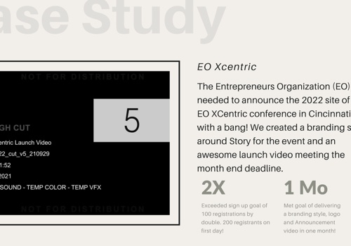 Advertising Package Example: EO Xcentric: Entrepreneur Conference in Cincinnati