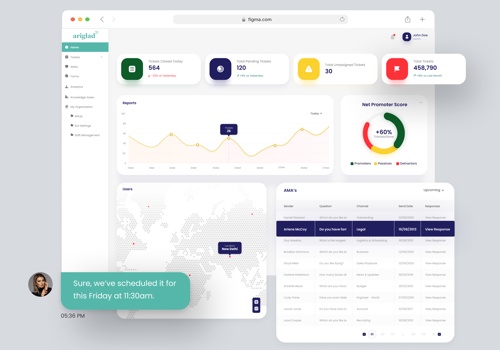 Web Design Package Example: Ariglad Dashboard Design