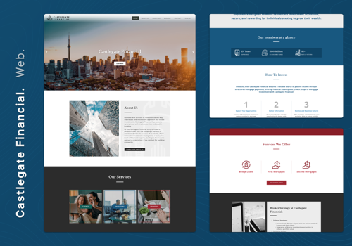 Search Engine Optimization Package Example: Castlegate Financial - Custom Web Design