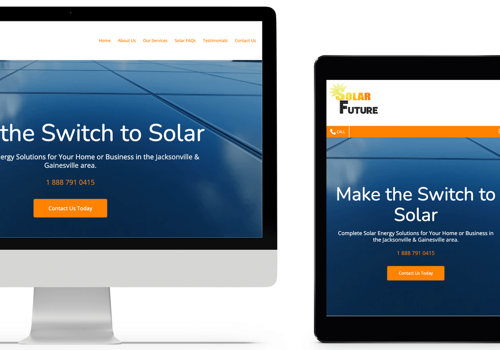 Search Engine Optimization Package Example: Solar Company Web Design