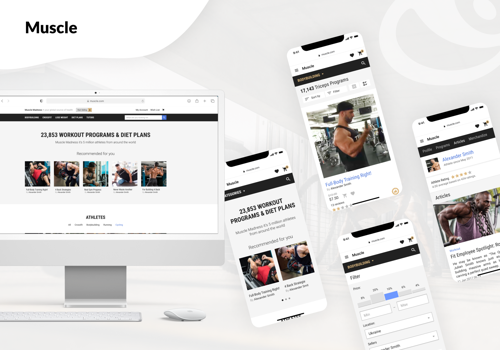 UX/UI Design Package Example: Marketplace platform for the fitness industry