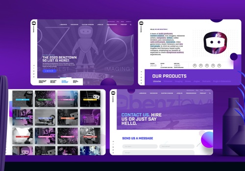 UX/UI Design Package Example: Benztown, Web Design and Development