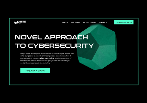 Branding Package Example: Hexens Cybersecurity Website UX/UI and Development
