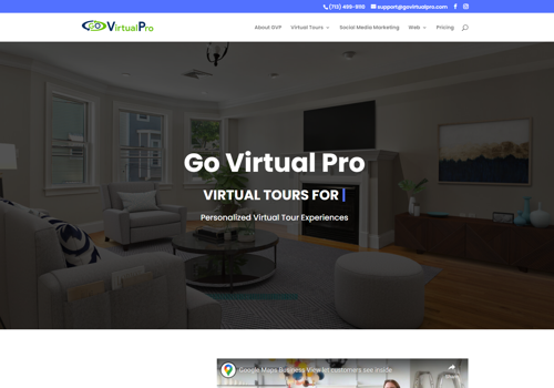 Web Design Package Example: Go Virtual Pro