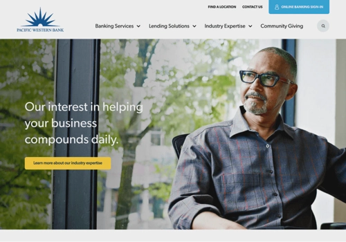 Web Development Package Example: Project with Pacific Western Bank