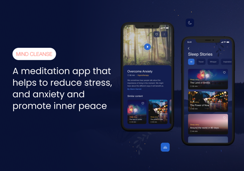 UX/UI Design Package Example: Mind Cleanse: Mobile UI/UX