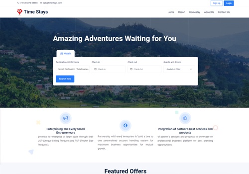 Custom Software Development Package Example: Time Stays - Hotel Booking B2B Portal