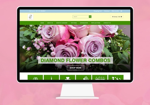 Web Development Package Example: DIAMOND FLORIST Opencart website development