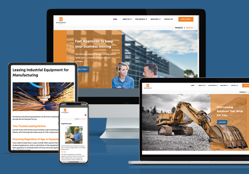 Web Design Package Example: Arundel Capital Bilingual Website