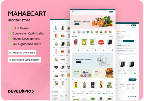 Web Design Package Example: Mahaecart - Grocery Store Website
