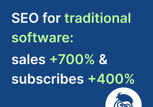 Pay Per Click Package Example: Downloadable software SEO: +700% in sales