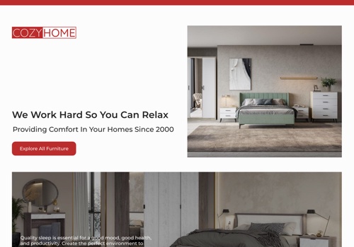Web Design Package Example: Design & Develop | Website for a Home Furniture