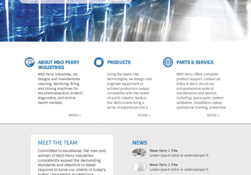 Web Design Package Example: M&O Perry Website Design