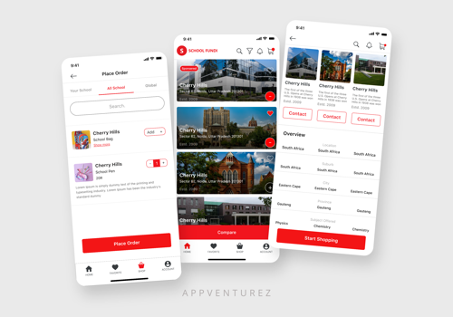 Custom Software Development Package Example: School Fundi - On-demand School Stationery App