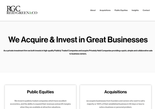 IT Staff Augmentation Package Example: Reid Green & Co