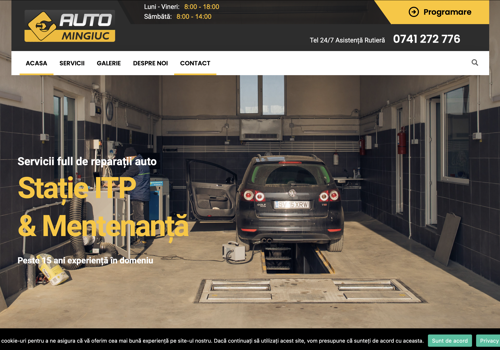 Web Development Package Example: AutoMingiuc - Car Service Web Platform