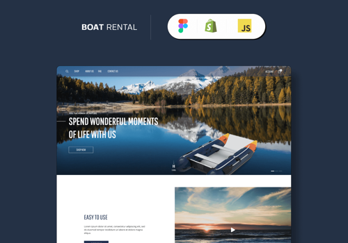 E-Commerce Development Package Example: Boat Sales Shopify Store