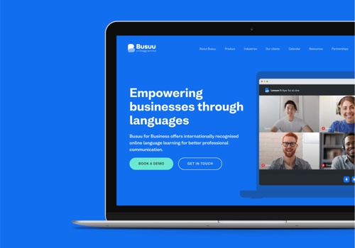 UX/UI Design Package Example: BUSUU - UX/UI and website development