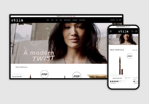 Web Design Package Example: Store design & development for Stila Cosmetics