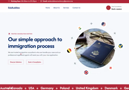Web Development Package Example: Website - Edubuddiee