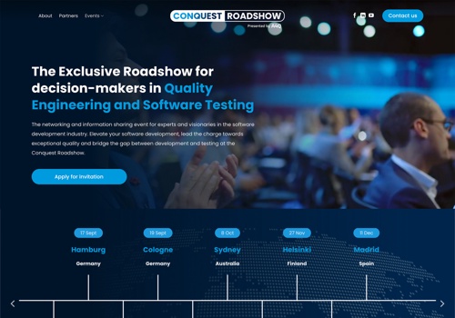 UX/UI Design Package Example: High-Impact and Website for Conquest Roadshow