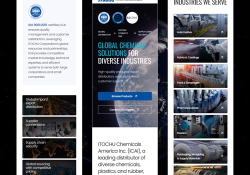 Web Design Package Example: ITOCHU Chemicals UX & SEO Overhaul