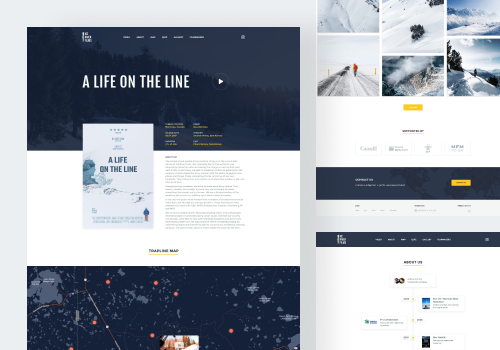 UX/UI Design Package Example: IceRiverFilms - Website design
