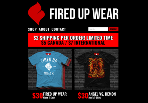 Logo Package Example: Fired Up Wear